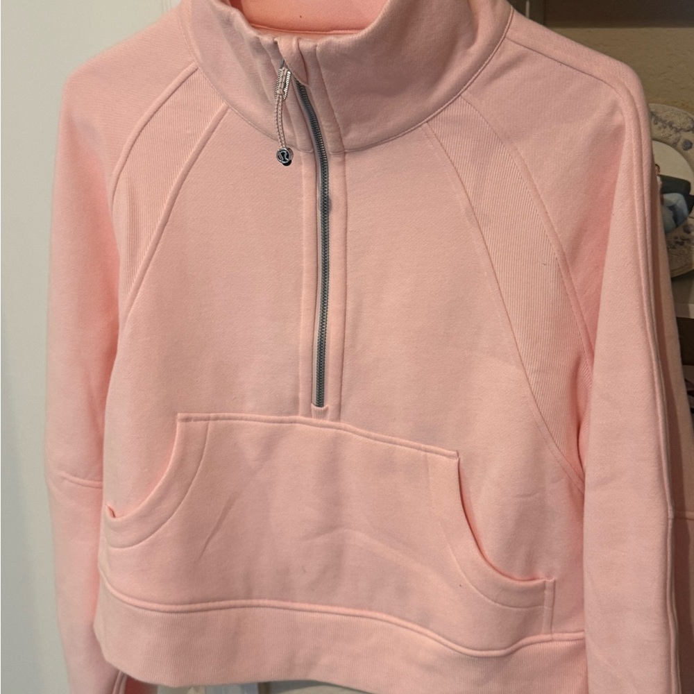 Lululemon strawberry milkshake half zip scuba
